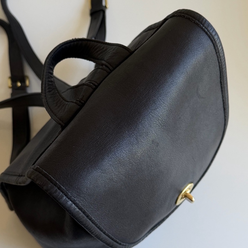 Vintage 90's Coach Black Leather Daypack 9791 Vtg Turnlock Backpack - Picture 16 of 16